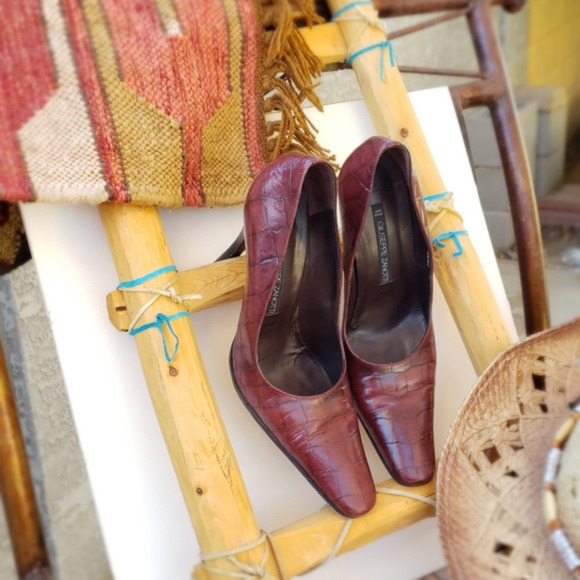 Giuseppe Zanotti Vintage Brown Croc Embossed - Picture 1 of 16